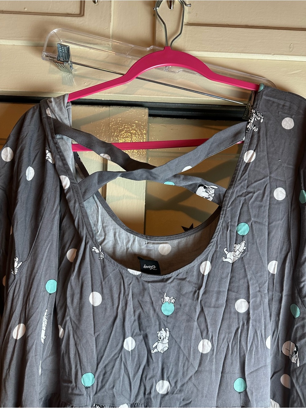 Gray Polka Dot Dress Winnie the Pooh print plus size 5X from torrid - Picture 5 of 8